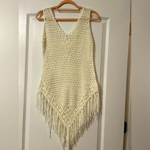 Cream swimsuit cover up